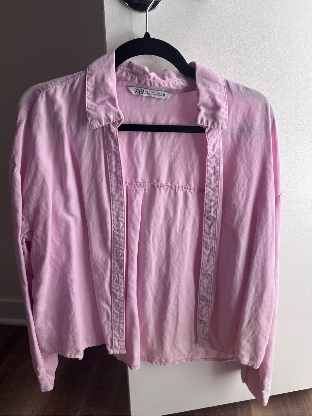 Zara Pink Button Down Shirt